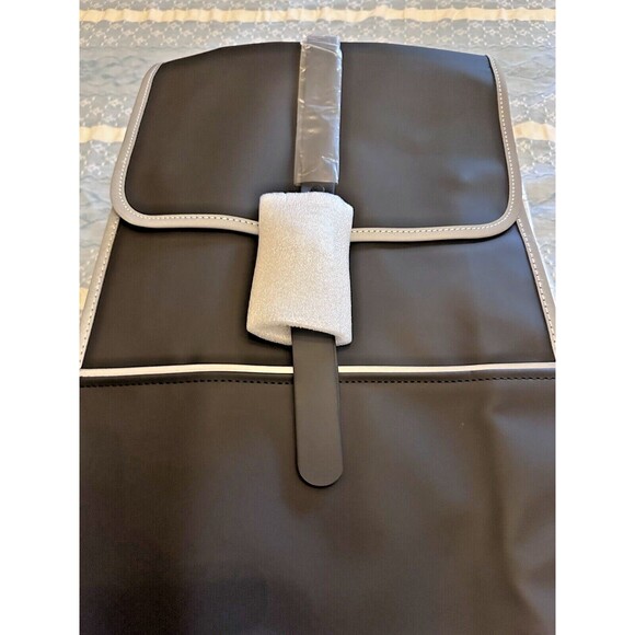 RAINS Backpack Waterproof Black Reflective One Size 19”x11.75” x 4.5” NWT - Picture 3 of 9